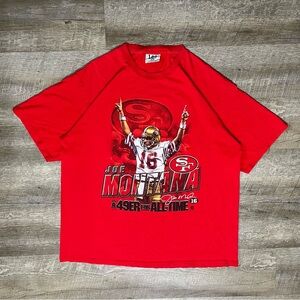 Vintage Nutmeg Lee Sport 49ers Football Shirt Men's 2XL NFL 90s Joe Montana READ